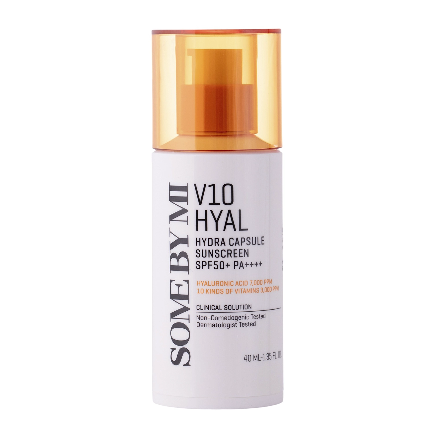 Some By Mi - V10 Hyal Hydra Capsule Sunscreen SPF 50+ PA++++ - Krem z Filtrem - 40ml