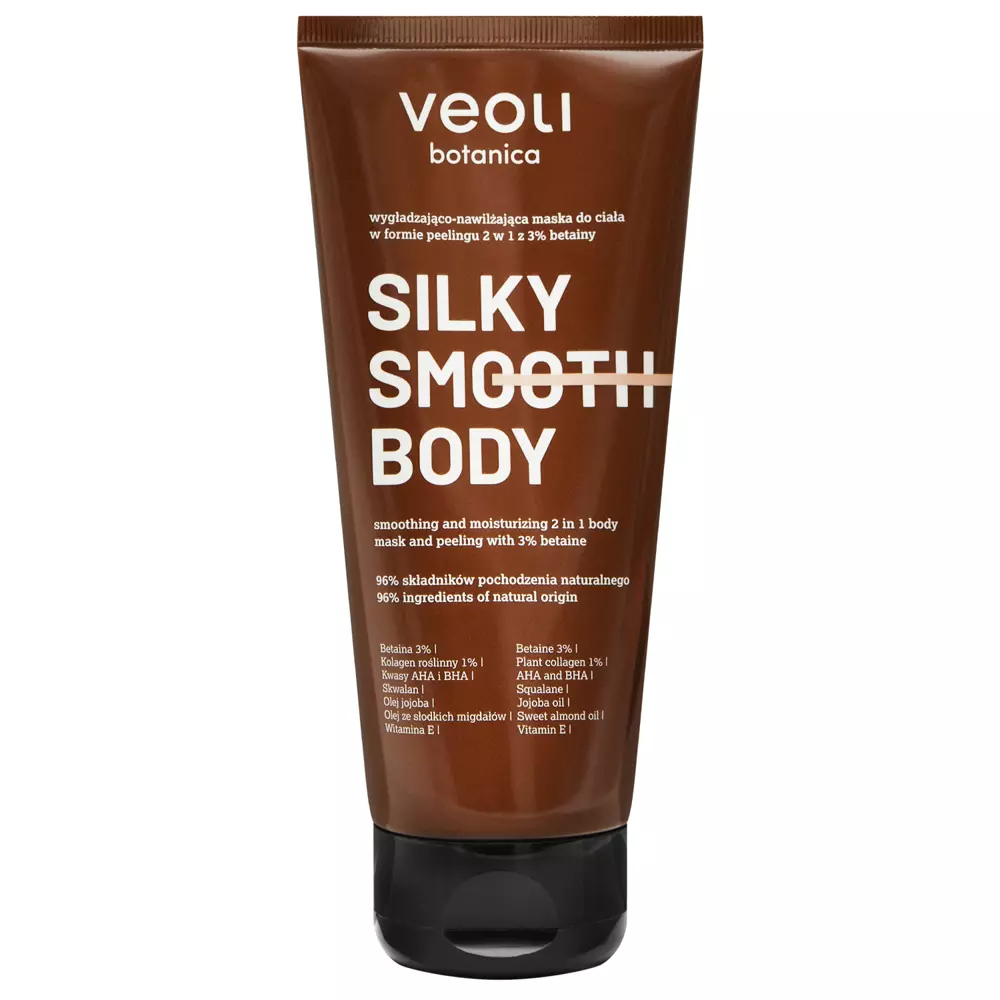 Veoli Botanica - Silky Smooth Body - Wygładzająco-Nawilżająca Maska do Ciała w Formie Peelingu 2w1 - 180ml