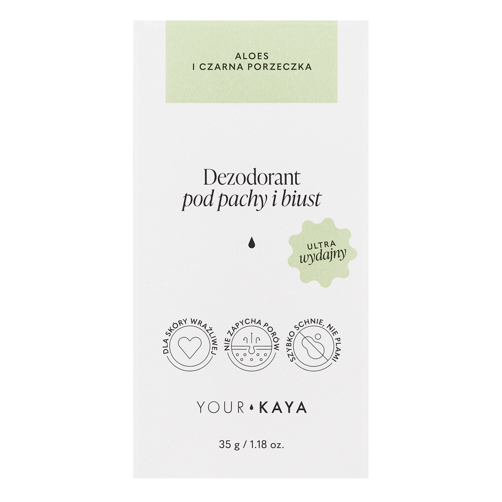 Your Kaya - Dezodorant Pod Pachy i Biust - Aloes i Czarna Porzeczka - 35g